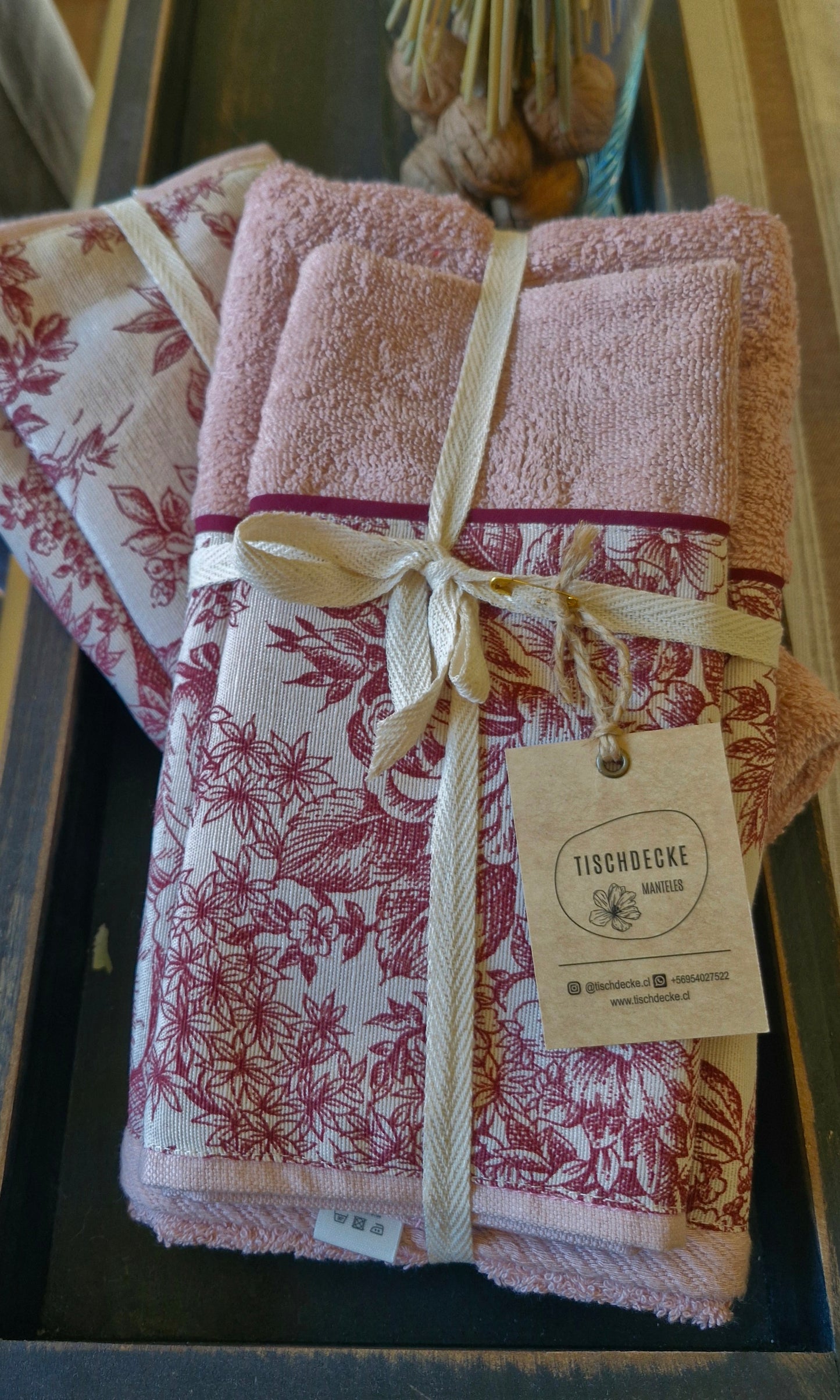 Set Dos Unidades Toallas Rosa Viejo