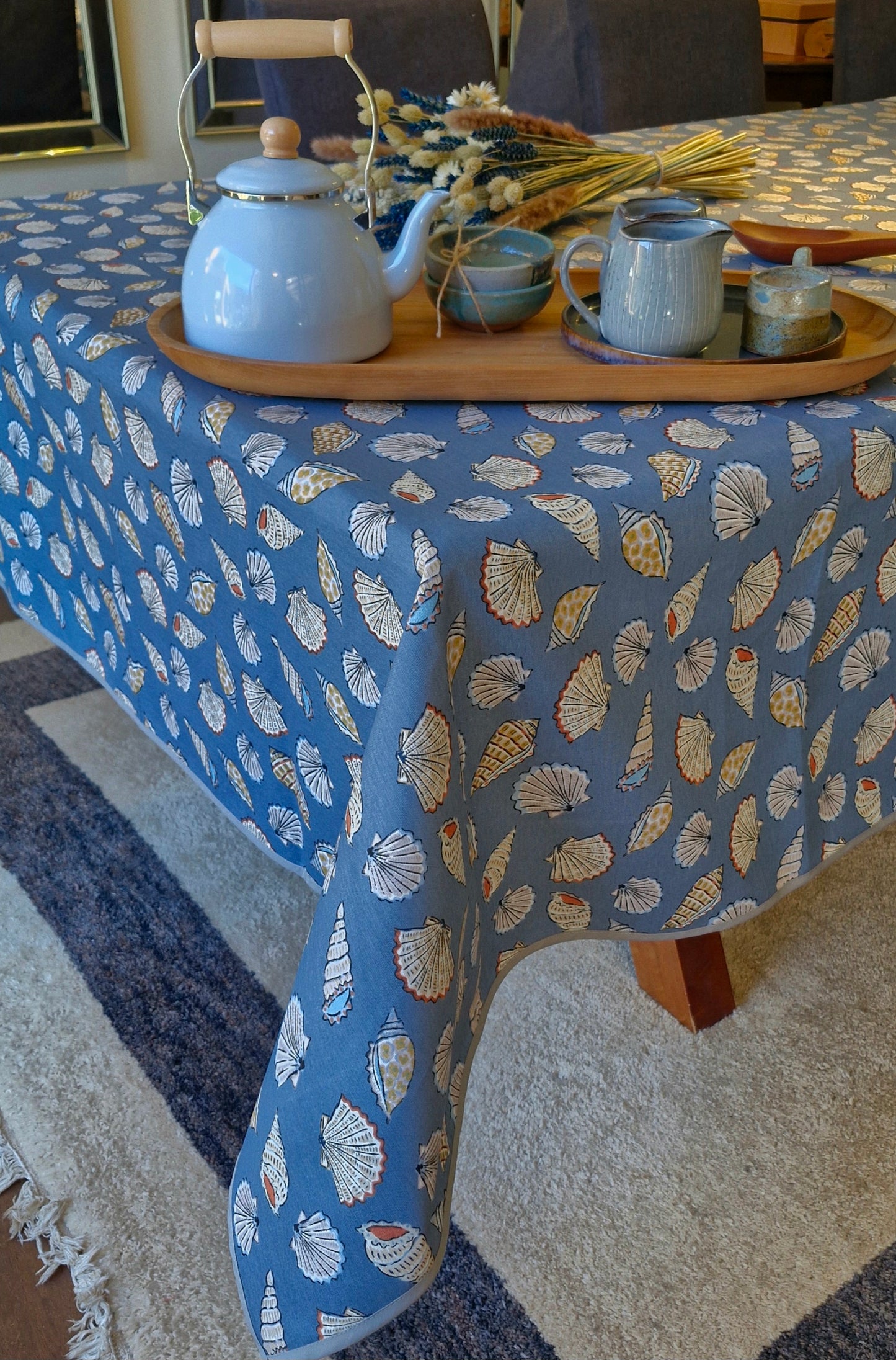 Mantel Repelente Conchitas Azules
