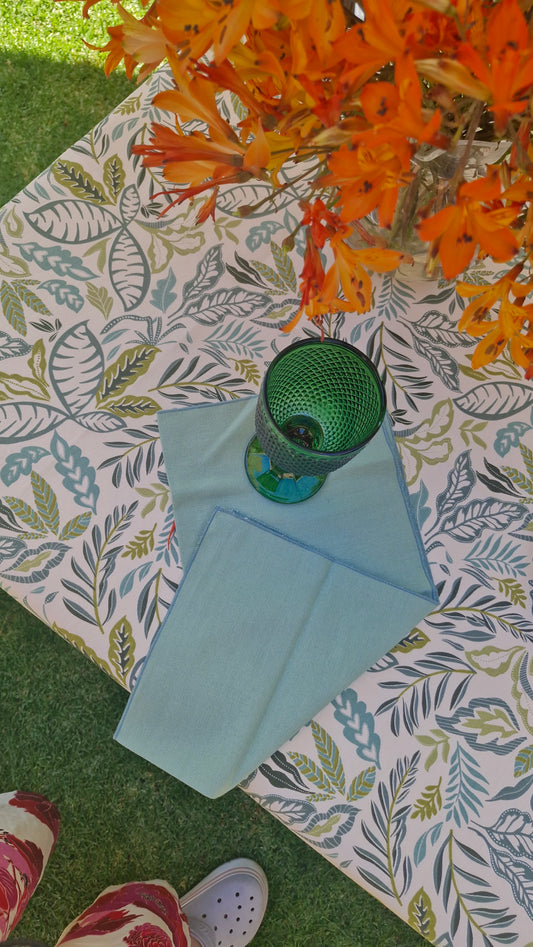 Mantel Rectangular Botánico Verde