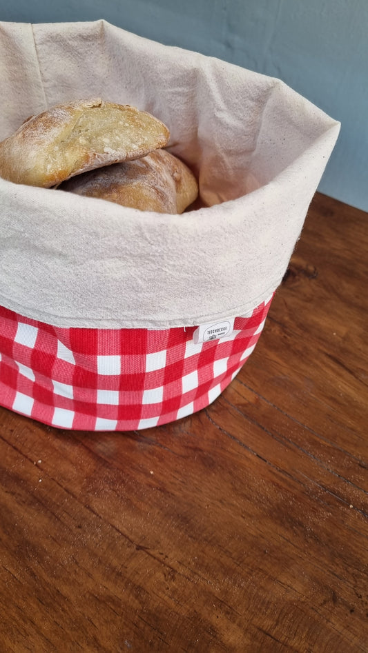Panera Cuadros Rojos y Blancos