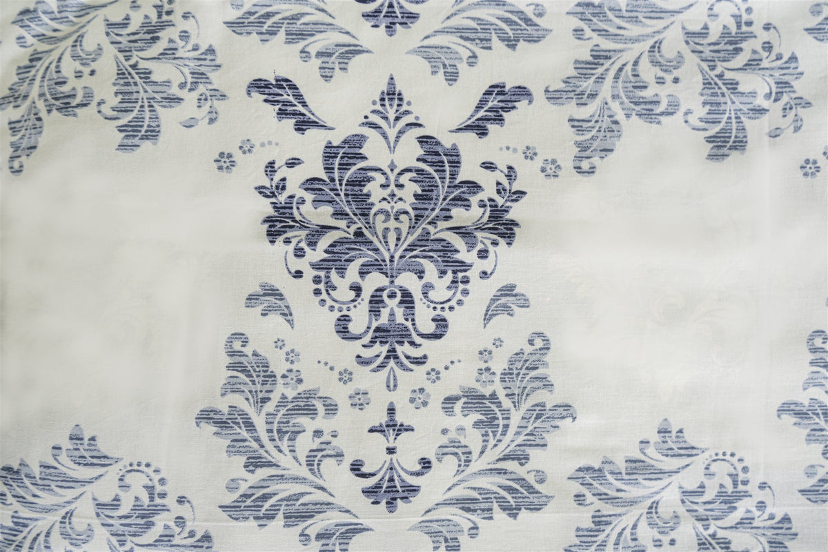 Estampado arabesco azul de la funda de plumón Pili