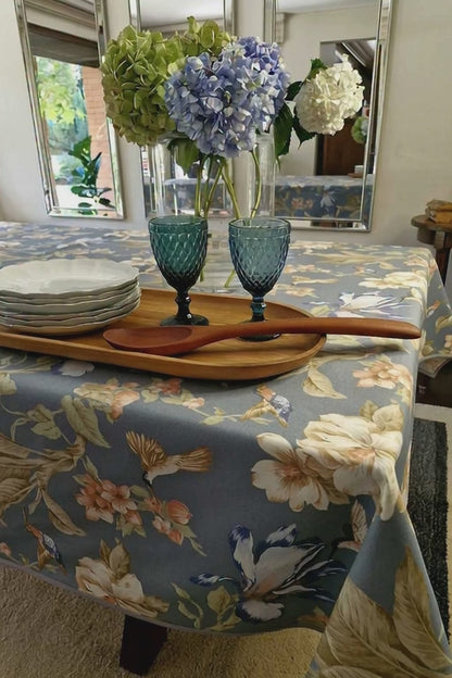 Mantel Rectangular Picaflor Azul