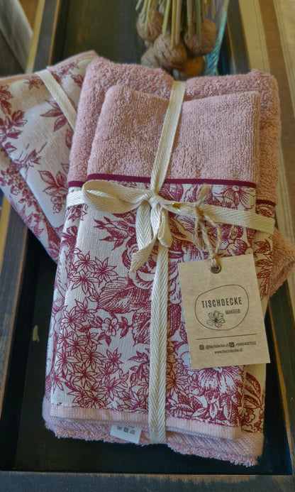 Set Dos Unidades Toallas Rosa Viejo